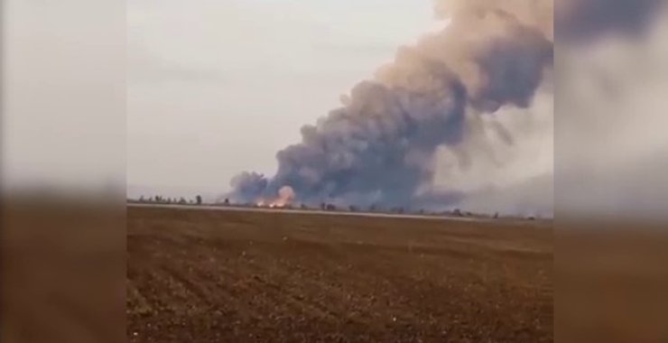 взрыв склада БК в пгт Рыково Херонская область