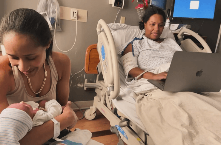 Женщина родила и защитила диссертации в один день, женщина с ребенком, женщина родила сына, защитила диссертацию,