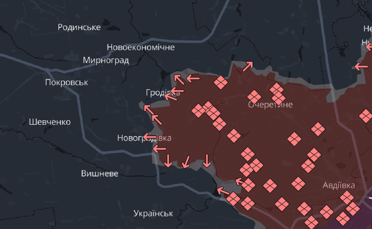 Карта боевых действий