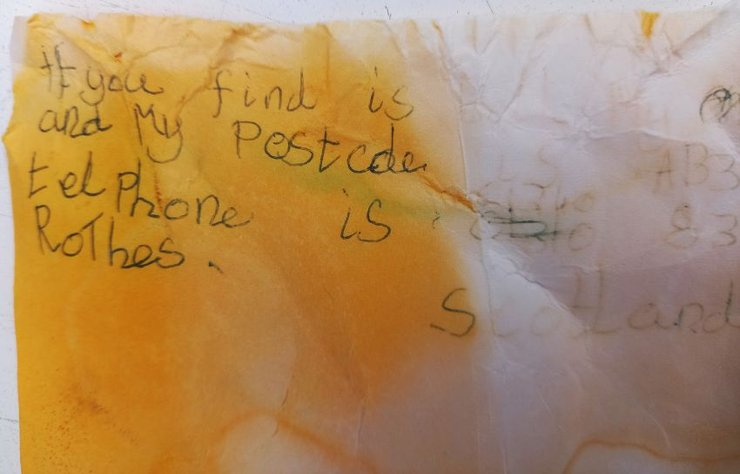 записка 30 лет, записка в бутылке, нашли записку