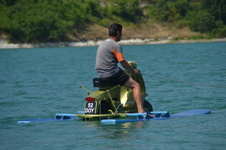 Lambretta Amphi-Scooter, Lambretta J125, мопед амфибия, скутер амфибия