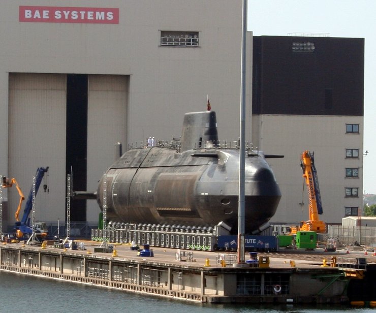 Cпуск на воду лодки Astute