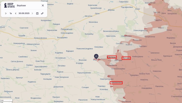 24 вересня ЗС РФ вийшли на Вербове у Дніпетровській області