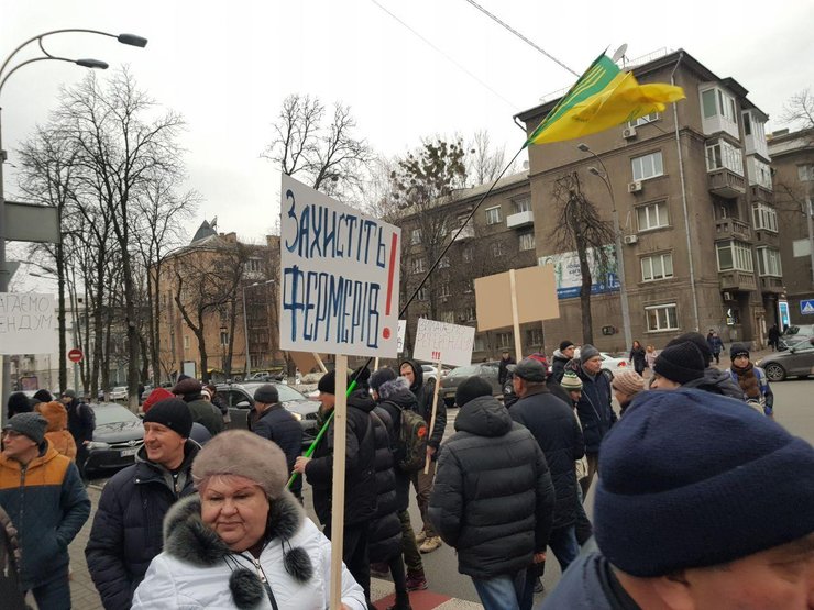 Протесты в Киеве против земельной реформы