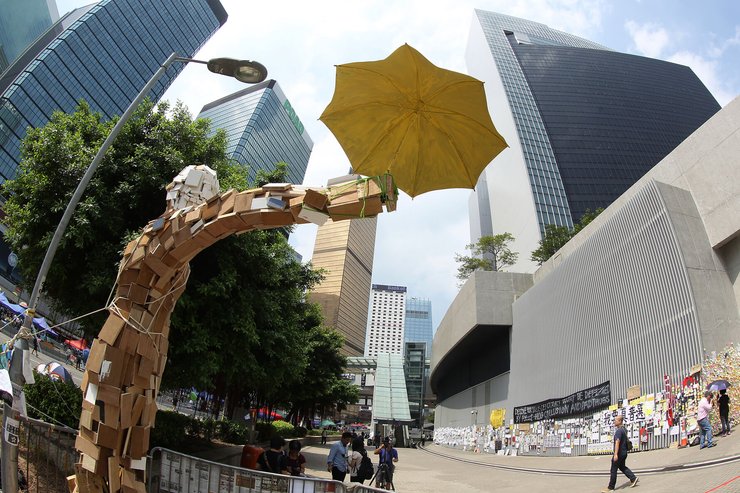 гонконг зонтик протест