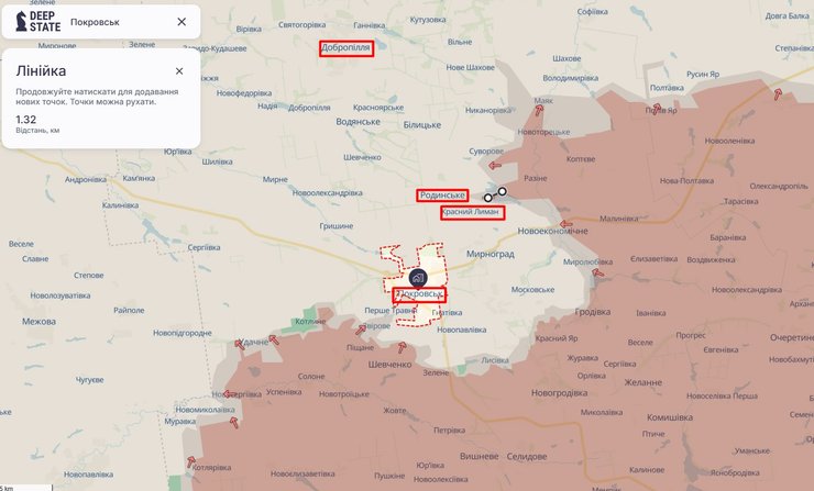 Линия боев на Покровском направлении 29-30 июля проходит неподалеку от города