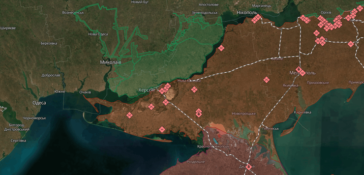Карта боевых действий