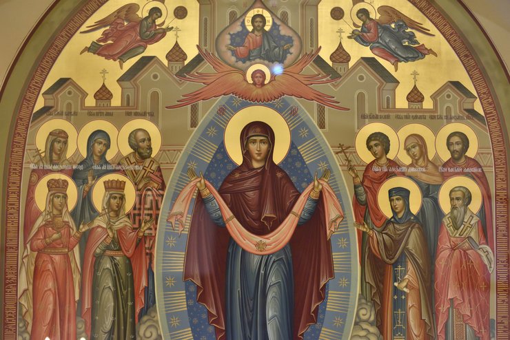 икона Покрова, Богородица, Божья матерь