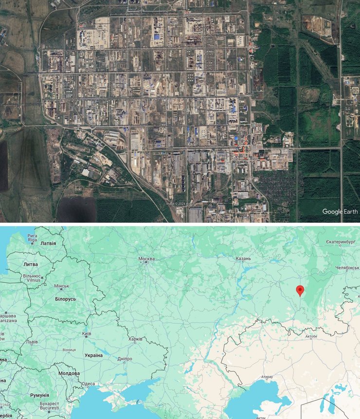 карта, удар по башкирии