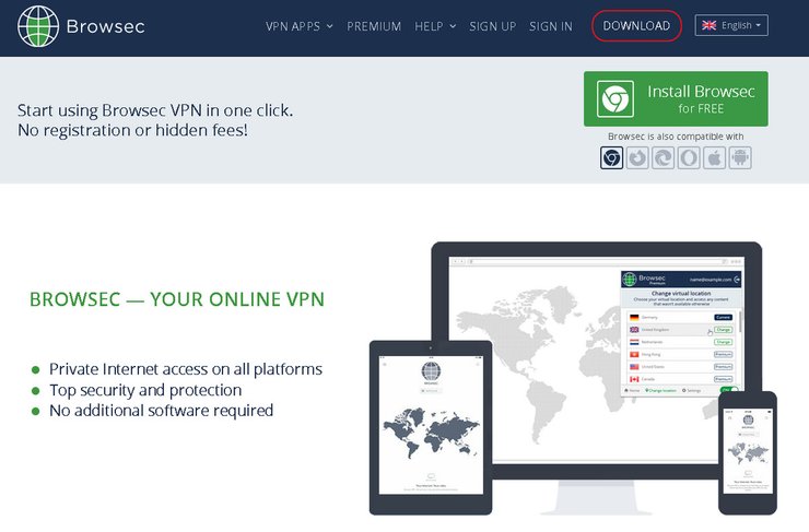 VPN, безплатний VPN, розширення для браузера