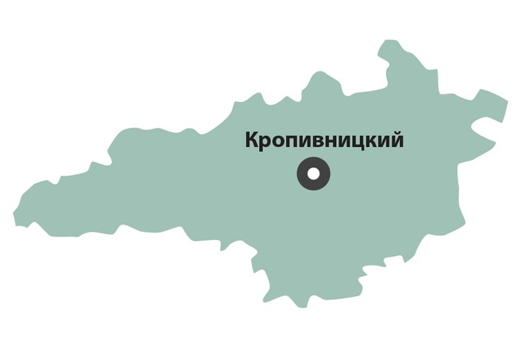Кіровоградська область в рейтингу екологічного стану, карта