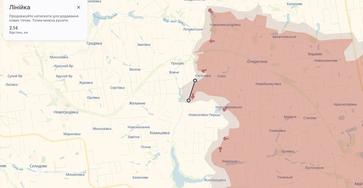 Бої на сході, Покровський напрямок, карта 5 липня