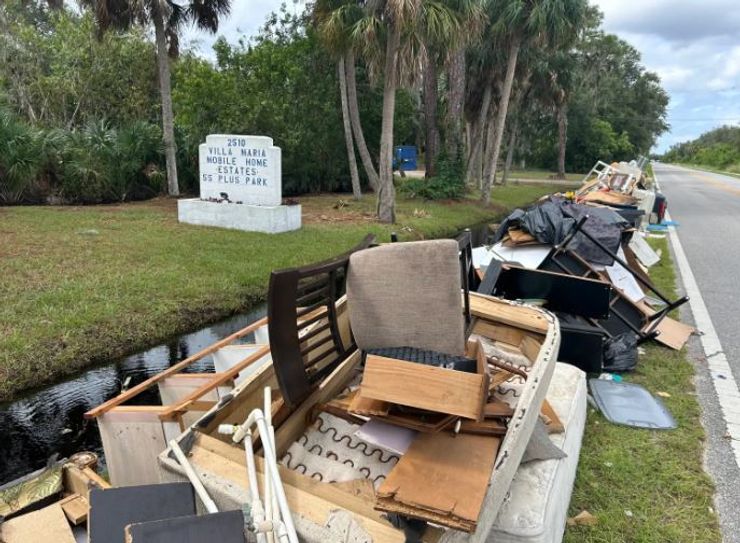 Ураган Милтон в США, шторм, погода, стихийное бедствие во Флориде, последствия, город стал пустыней, Кокроуч Бей в Раскини