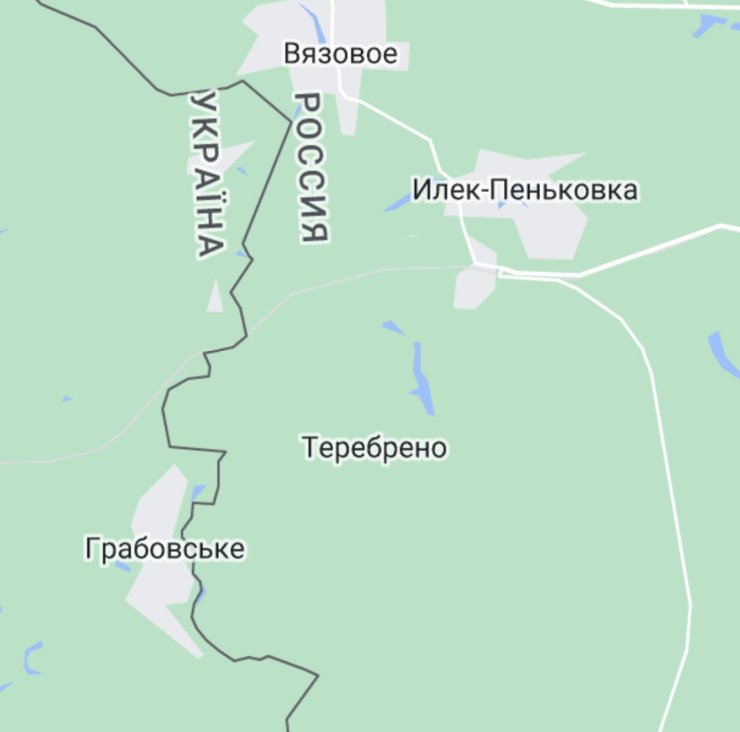 Теребрено на карті