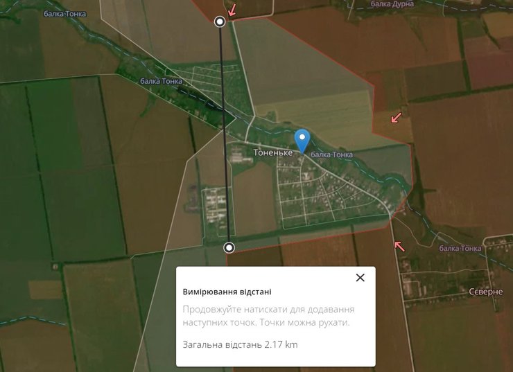 Тоненьке, 6 березня, карта, Бої під Авдіївкою