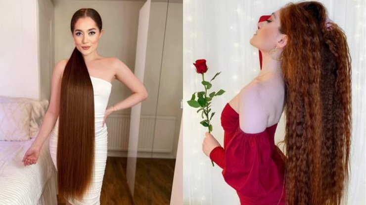 Женщина с длинными волосами