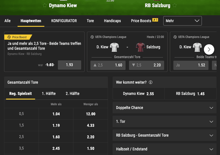 Динамо Зальцбург прогноз букмекерів, Динамо Зальцбург прогноз, Динамо Зальцбург ставка, перемога динамо коефіцієнт, Bwin динамо зальцбург