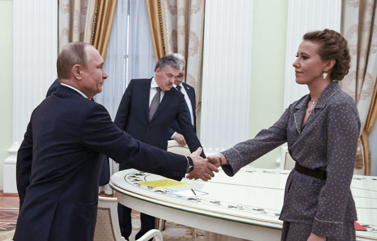 Ксения Собчак и Владимир Путин