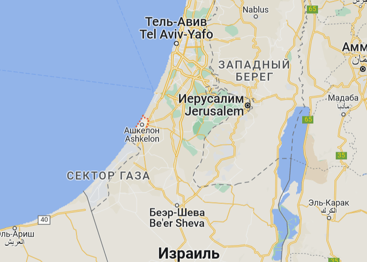 Ашкенон карта