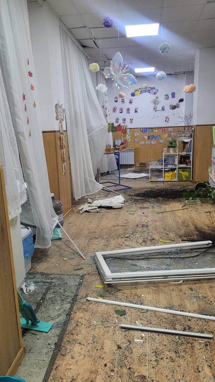 фото шкільного класу в Одесі після удару РФ 2 вересня