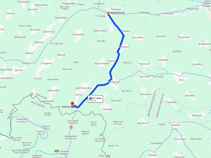 граница с Молдовой карта