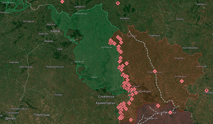 карта боевых действий