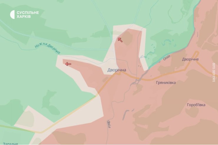 Карта боїв Дворічна