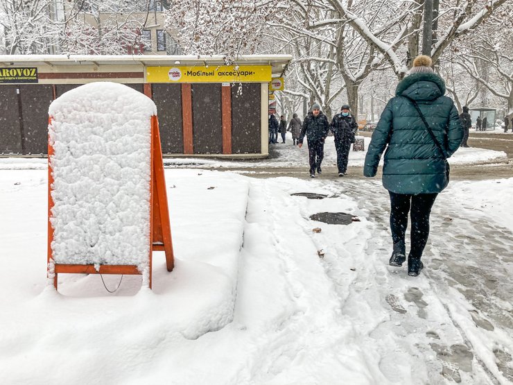 Снегопад в Одессе