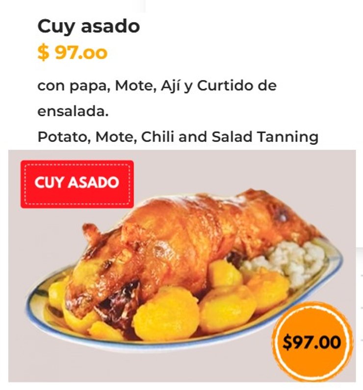 Блюдо из грызунов, морская свинка, жаркое из грызунов, цена