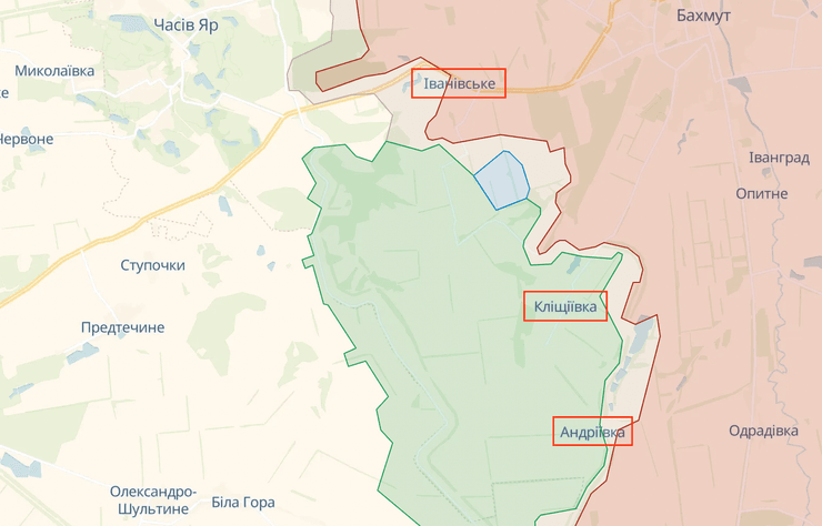 Часів Яр, Часів Яр на карті Донецької області, Часів Яр карта, Часів Яр карта бойових дій, карта Донецької області,