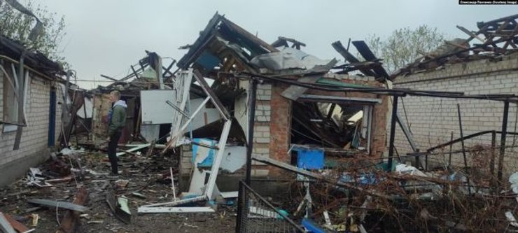Разбитые дома жителей Заречного