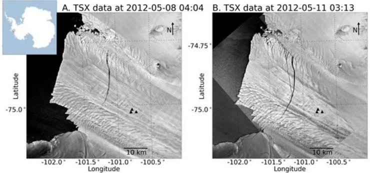 антарктида ледник трещина