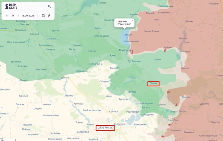 карта фронту на Лиманському напрямку після наступу 3 АК