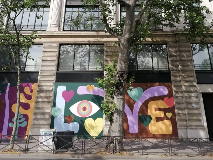 стивен берк, Louis Vuitton, мурал, париж