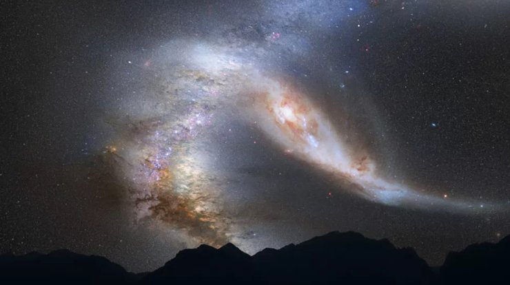 Чумацький Шлях, Андромеда, галактики, зіткнення