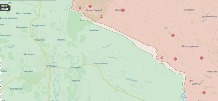 Бои на Купянском направлении. Карта DeepState