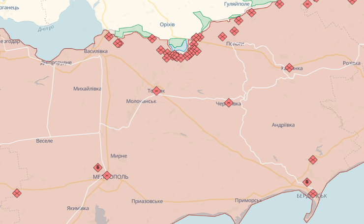 контрнаступление ВСУ, Токмак, прорыв обороны
