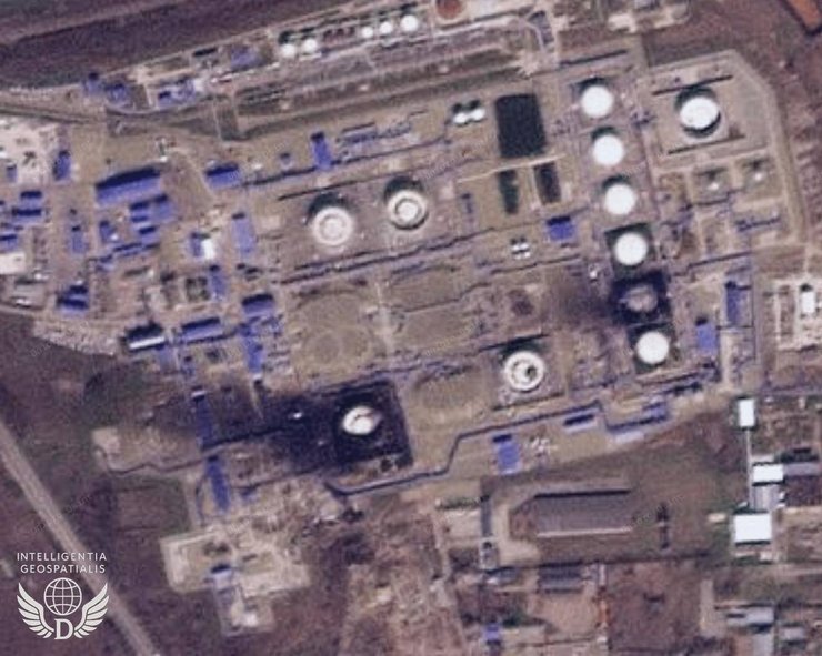 Фото наслідків атаки БпЛА на нафтоперекачувальну станцію "Тихорецька" 12 березня