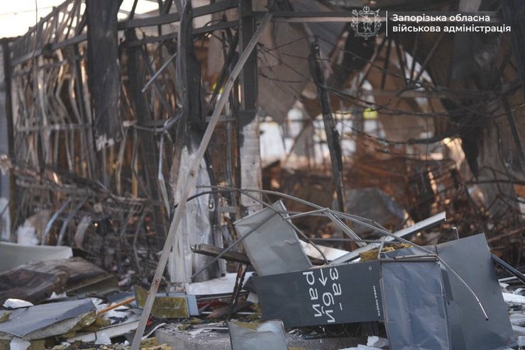 Наслідки обстрілу Запоріжжя