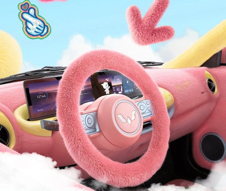 салон Wuling Bingo Mickey Plush Style, Wuling Bingo, новий Wuling Bingo, Мікі Маус, електромобіль Wuling