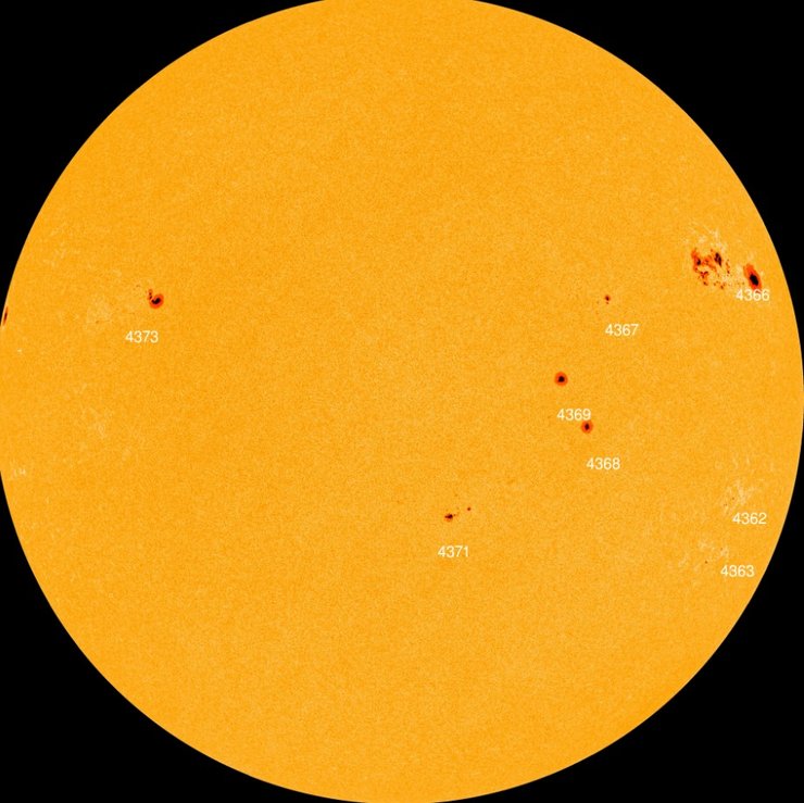 темні плями, сонце, магнітні бурі