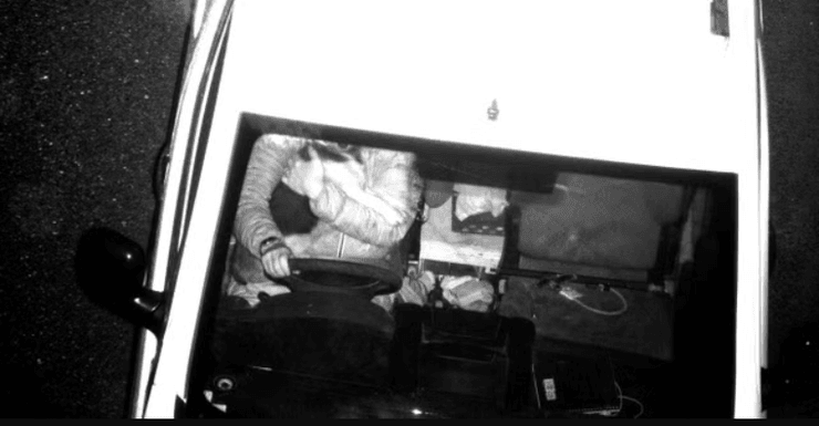 Чоловік обіймав собаку за кермом