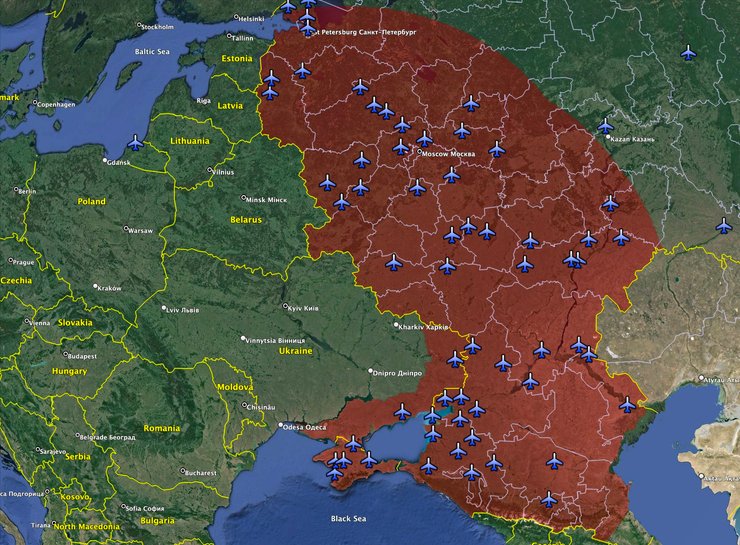 Карта российских военных баз