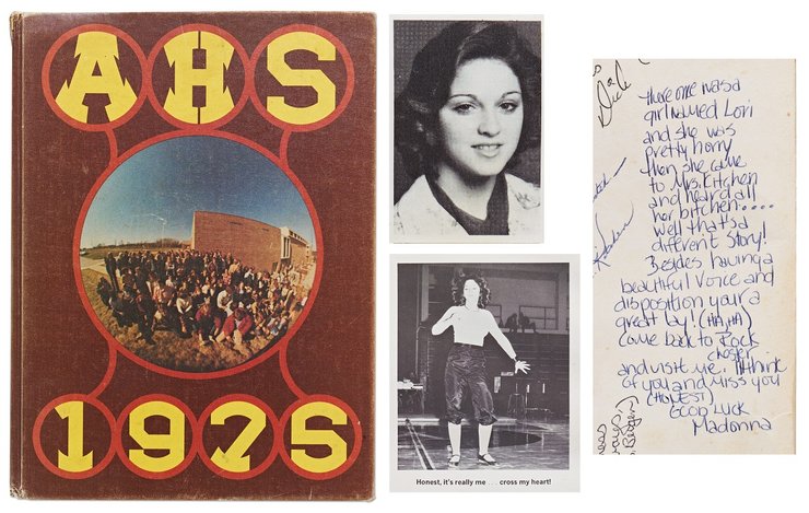 мадонна, молодая мадонна, школьный альбом, мадонна в школе