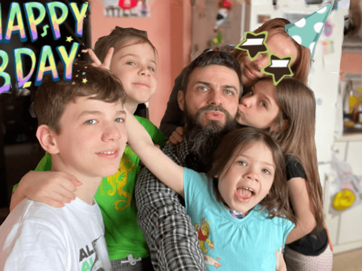 Илларион Павлюк с семьей