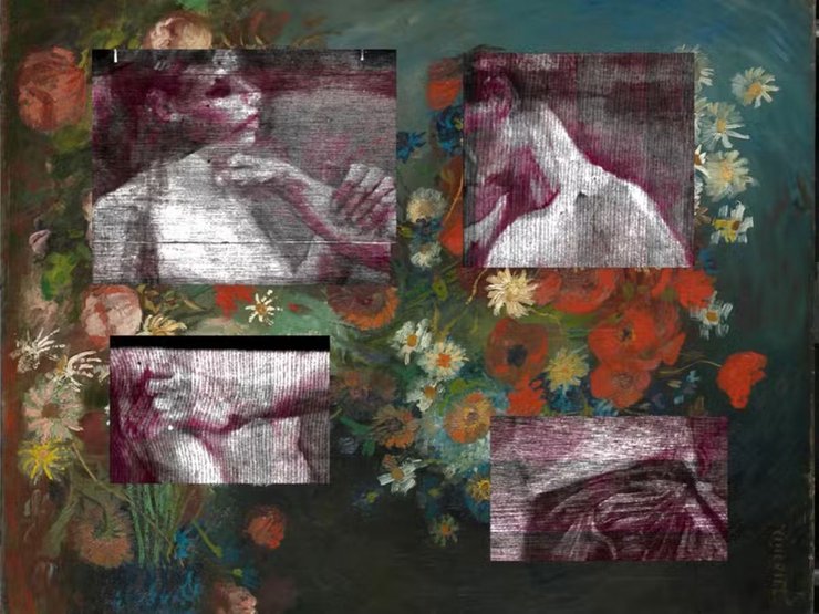 борцы, цветы, картина, фото