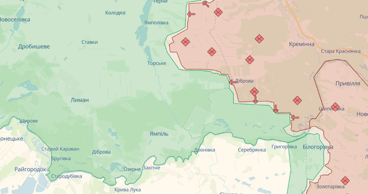 Лиманское направление карта боев
