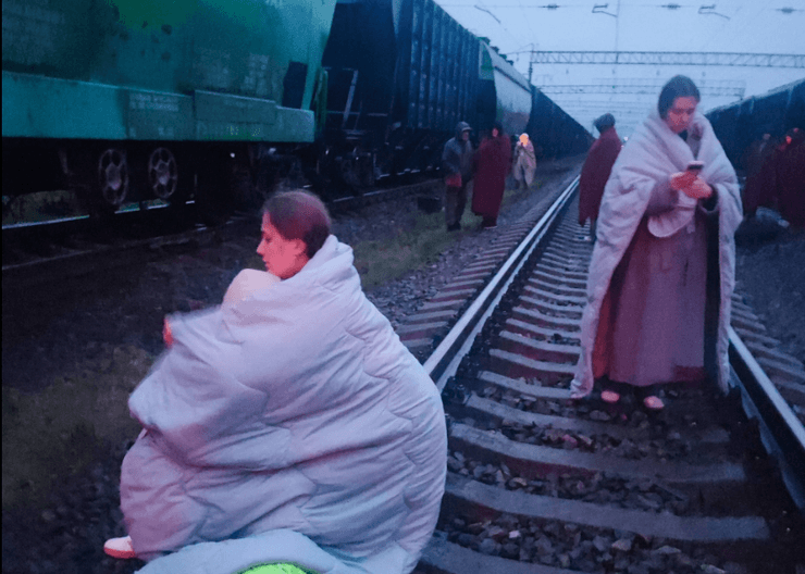Евакуація пасажирів Укрзалізниці під час атаки Шахедів