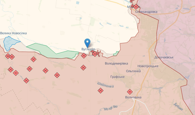 ЗСУ закріплюються у Вугледарі на досягнутих рубежах. Карта Deep State