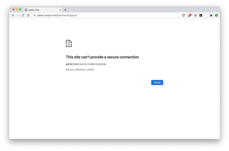 Parler, блокировка